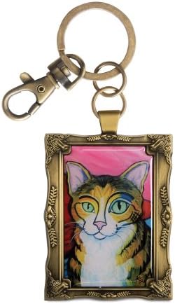 Pavilion Gift company 12031 Paw Palettes Keychain, 2 by 2-3/4-Inch, Brown Tabby Pawcasso