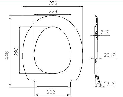 WC Sitz mit Absenkautomatik #22, Duroplast, Fast Fix/Schnellbefestigung, Softclose, Antibakterielle Beschichtung, Weiß, WS2596 - 5