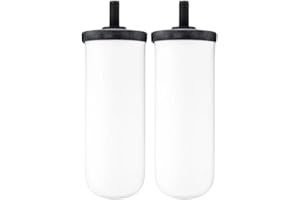 DOULTON British Berkefeld 7" Ultra Fluoride Ceramic Gravity Filter Cartridge |2 Pack| Reduces Contaminants | Suitable for All Gravity Cans | Improves Taste & Odour | WRAS Certified Candle Element | 8B76
