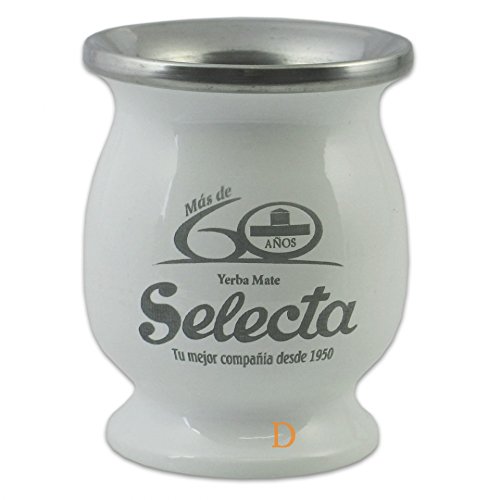 Preisvergleich Produktbild Mate Becher Selecta weiß - Edelstahl