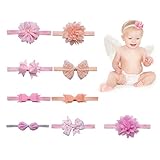 MULTICLOR- cintas para el pelo bebe niña incluye color naranja,rosa,purpul.son color vivos,podría combinar cualquier ropa, cada día lleva diferente color banda. tener una novedad y un buen humor