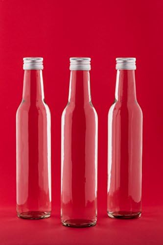 slkfactory Glass Bottles with Screw-Top 250 ml in Sets of 6/12/24/30/40 Pack of 6 weiß