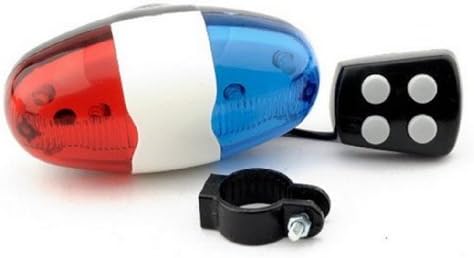 Aselling 6 LED 4 Tone Sounds Bike Bicycle Horn Bell Police Car Light and Electronic Horn Siren by Joinwin