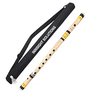 Ininsight Solutions Flute Scale C Sharp 7 Hole Natural Bamboo 19 Inches For Beginner With Carry Bag