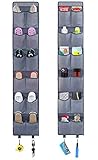 GANCHOS DE PUERTA PREMIUM: se incluyen 2 juegos de ganchos de puerta metálicos para trabajo pesado, cada juego de ganchos tiene 2 tamaños finales de 1.77 "(45 mm) y 1.42" (36 mm), también con un total de 4 ganchos adicionales para colgar artículos pequeños a continuación.