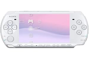 PSP 3006 Pearl White Gaming Console, Carnival Colors Edition, 250 Pre-installed Games