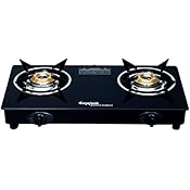 Suryajwala Stainless Steel 2 Burner Gas Stove, Black (sj2burner-CI-ROY)