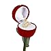 Amaal Valentine Heart Rings For Girls Gold Plated In American Diamond Jewellery Velvet Red Rose Ring Box For Women,Girls (Gift, Engagement) Single Box Gift For Girls & Loved Ones Fr90104 RS.349.00