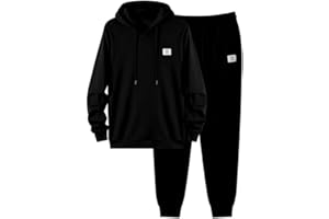 JMIERR Trainingsanzug Herren 2 Piece Jogginganzug Set mit Taschen 2023 Baumwolle Hoodies mit Hose Männer Baggy Sportanzug Basic Freizeitanzug