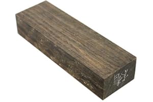 XLIJI Selezione di legno da tornitura, per manici di coltelli, maniglie, progetti di lavorazione del legno,(127 mm x 40 mm x 25 mm, ebano Toon cinese)