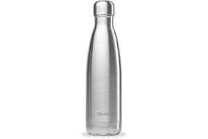 Qwetch - Bouteille Isotherme Originals Inox Brossé 500ml - 24h Froid et 12h Chaud - Etanche, Sans BPA & Réutilisable - Gourde inox isotherme pour Sport, Voyage, Bureau, Randonnée