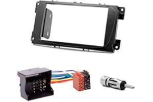 CARAV 08-002-23-6 Kit de façade d'autoradio 2-DIN avec Adaptateur ISO pour Focus II, Mondeo, S-Max, C-Max, Galaxy II, Kuga