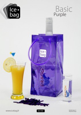 Ice-Bag® Lila / Violet / Purple Weinkühler - Sektkühler - Flaschenkühler - 0,5 mm