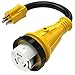 Produktbild SODIAL 15 Amp Bis 50 Amp Rv Netz Kabel Stecker Adapter Dogbone Hoch Leistungs Strom Adapter Mit Dreh Verschluss, Led Anzeige, 15M / 50F Rv Zubehr