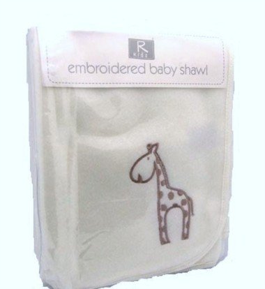 Elli & Raff Fleece Baby Shawl Blanket Cream