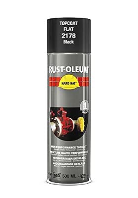 Rust-Oleum 2178 rigide Chapeau Couche de finition Ral-colours, le NR. 1 industriel Peinture aérosol. aller Plus loin, travailler Plus rapidement, Durent Plus longtemps, Noir mat – RAL 9005