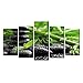 Produktbild MXmama 5 Stücke Stillleben Bambus Serie Leinwand Malerei Wohnzimmer Dekoration Druck Leinwand Bilder 40X60 cm 40X80 cm 40X100 cm Kein Rahmen