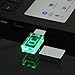 Produktbild ONCHOICE USB Stick 16GB USB 2.0 Flash Drive Transparent Wasserdichte Stoßfest USB-Flash-Laufwerk mit LED Beleuchtung aus Kristall Geschenk für Vatertag, Kindertag und LehrertagGrün