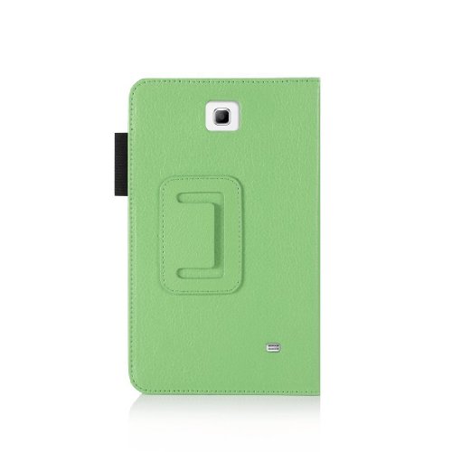 Invero® Premium Hülle Ledertasche umfasst Ständer Feature, Displayschutzfolie und Eingabestift Kugelschreiber für Samsung Galaxy Tab 4 7,0 Zoll SM T230 T231 (Grün / Green) - 3