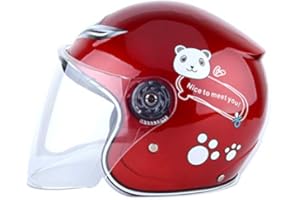 Ghzste Kinder Fahrradhelm, Jungen Mädchen Warmer Winddichter Motorradhelm, Skateboardhelme Fahrrad Laufrad Scooter Mädchen Jungen Kinder für Kopfumfang 51–56 cm (Rot)