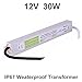 Produktbild ledsone LED Netzteil Trafo wasserdicht IP67 LED Treiber in Aluminium Legierung Gehäuse geeignet für LED Streifen Beleuchtung, LED-Modul und Outdoor DC12 V Beleuchtung Netzteil UK Lager - 30W