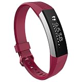 Knowin Große Ersatz-Armband-Silikonschlaufe für Fitbit Alta HR Watch Gummi uhrenarmband Leder 20mm braun mm 22mm 14mm schwarz 24mm lang