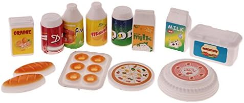 Veroda Dollhouse Miniature Juice Milk Drinks Food Set of 12pcs for Barbie Kelly Dolls