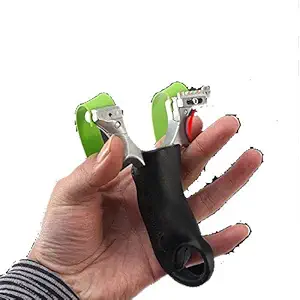 ZIGLY Heavy Metal Slingshot with Rubber Band(Multi color,Pack of 1)