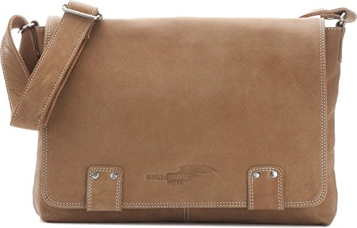 Leder Umh  ngetasche Herren Damen Messenger Bag Leder DIN A4 Ledertasche schwarz braun cognac grau blau 36 x 30 x 8 cm von REBELS   LEGENDS