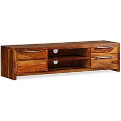 vidaXL Meuble TV Buffet pour Salon Bois de Sheesham Massif 120 x 30 x 30 cm