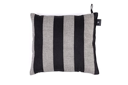 Saunakissen viereckig - Streifen, Schwarz, 30x30 cm (Emendo)