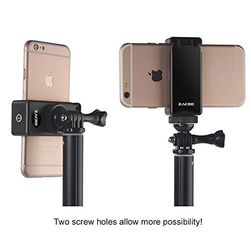 Zacro Soporte Adaptador Universal para Tr  pode Monopod M  vil Smartphone con Doble Cabeza de Tornillo para Selfie Stick Se Aplica a Las iPhone Samsung Nexus BLU Wileyfox y m  s tel  fonos m  viles