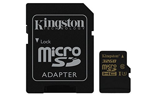 Kingston Gold microSD 32GB Class 3 (U3) Speicherkarte mit Adapter UHS-I Speed