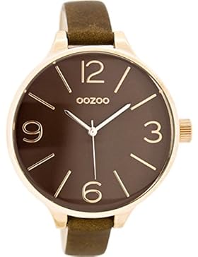 Oozoo Damenuhr mit Lederband 45 MM Rose/Braun/Braun C7968
