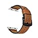 Produktbild QHJ Für Apple Watch Serie Armband 42MM / 44MM,Echtes Leder Uhrenarmband Ersatz Armband (Braun)