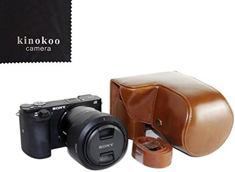 kinokoo Fujifilm PU Leather Camera Case with shoulder strap for SONY A6500 16～70mm Lens (brown)