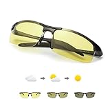 ✅APTO PARA MUCHAS OCASIONES - Gafas de visión nocturna que evitan los deslumbrantes efectos del deslumbramiento o el deslumbramiento cuando conduce en condiciones de poca luz, como Noche / Niebla / Nublado / Anochecer / Nieve.