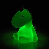Einhorn Nachtlicht Tischlampe von Elbenwald Batteriebetrieb PVC - 5