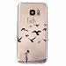 Produktbild MUTOUREN für Samsung Galaxy S7 Transparent TPU Silikon Schutz Handy Hülle Case Cover [Kratzfeste, Scratch-Resistant] Hülle Schutzhülle Crystal Kirstall Durchsichtig Fall-Abdeckung Etui TPU Bumper Schale - Mädchen Vögel und Faith
