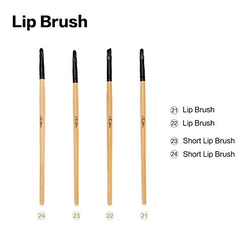 BeautyWill 32 Teiliges Make-Up Bürsten Set Professionelles Kosmetikpinsel für Augen Gesicht Lidschatten Eyeliner Foundation Rouge mit Beutel Bewaldet - 5