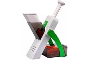 RAYPOW Mandolina De Cocina Vertical, El Cortador De Verduras Y Cortador De Patatas Manual, Ideal Para Cortar, Rallar, Picar o Rebanar Cualquier Alimento Que Necesite.