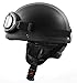 Produktbild ATO-Moto Retro Oldtimer Helm mit Leder bezogen und Fliegerbrille Größe (XL (61cm))