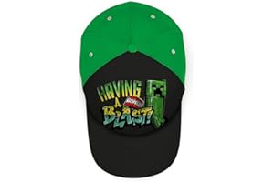 SRV HUB Minecraft Light Green Baseball Cap for Kids, Summer Sun Protection Polyester Hat, Breathable Cap for Kids Gift Sports School 3+ Years
