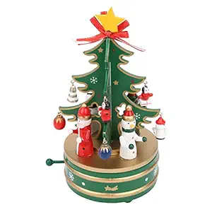 Music Box, Durable Christmas Gifts, Light Weight Natural Pollution?Free Small Size Reliable for Christmas Gift(Green, Blue)
