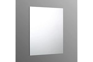 Kiamami Valentina - Specchio bagno semplice con telaio in abs grigio 70x60