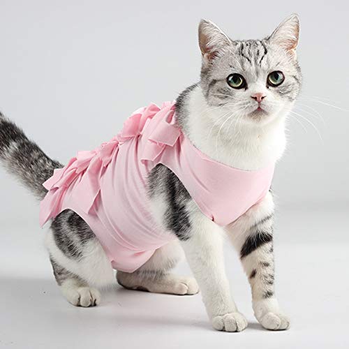 Maran Combinaison de récupération pour Chien et Chat avec plaies Abdominales en Coton Respirant Anti-léchage