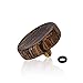 Produktbild Amolith® Auslöseknopf aus Holz (Chestnut) für Kameras mit Drahtgewinde-Auslöser (konkav) | Soft Release Button Shutter Knopf | AML-SLB-1