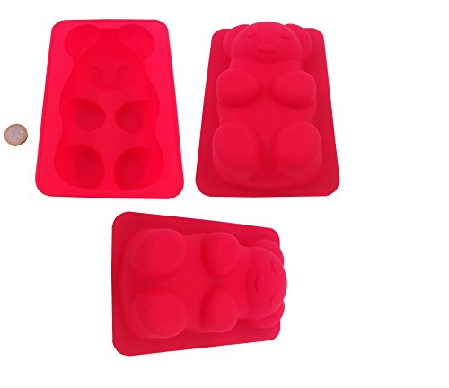 Set of Bears Teddy Bear Cake Mould Silicone Mould Large Bear Shape Fruit  Loaf Pan Baking Tin Bread Body Chocolate Mold Ice Cube Tray Chocolate Mold