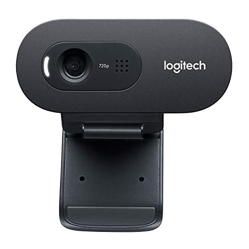 Logitech C270 HD Webcam, HD 720p/30fps, Widescreen HD Video Calling, HD Light Correction, Noise-Reducing Mic, for Skype, FaceTime, Hangouts, WebEx, PC/Mac/Laptop/MacBook/Tablet - Black