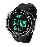 ✪RELOJ SEIKO HOMBRES: Este reloj deportivo trata de el lente de la resina de transparencia alta y la cáscara posteriora del acero inoxidable, posee Superior resistencia al agua y se puede usar cuando se está bañarse y nadar. Por favor, no operar los botones en el agua.